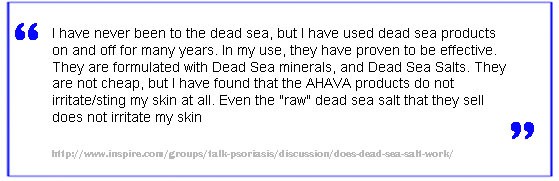 Dead sea salt and psoriasis treatments