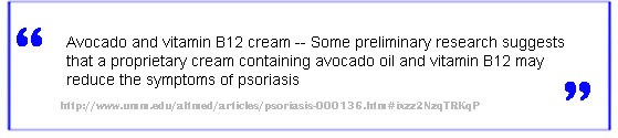 vitamin b12 and avocado psoriasis treatment